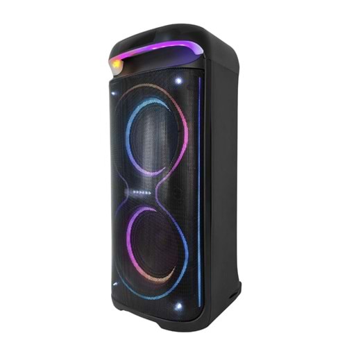 Hepu HP-100 2x10 inç 60W RMS Süper Bass Taşınabilir Bluetooth Hoparlör