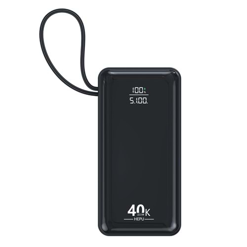 Hepu HP-254 40000 mAh Powerbank 22.5W Hızlı Şarj Destekli ve Kabloları