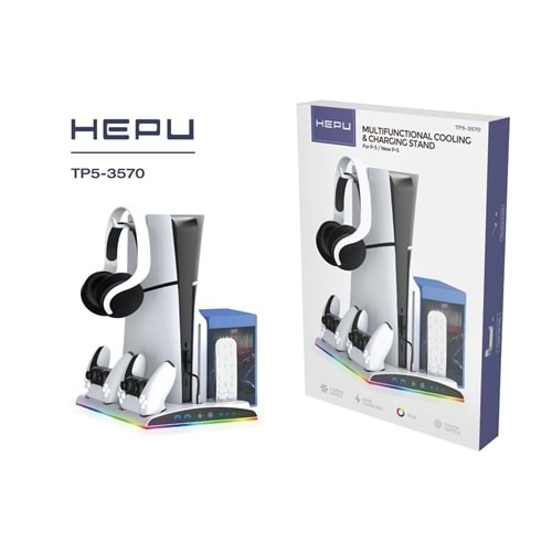 HEPU PS5 END PS5 SLİM SOĞUTUCU VE ŞARJ TP5-3570