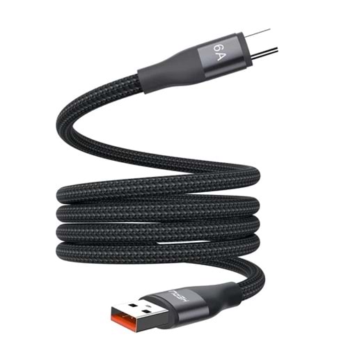 HEPU HP-503 Type-C to Type-C Kablo – 6A Hızlı Şarj, Örgülü Dayanıklı Tasarım (1 Metre)