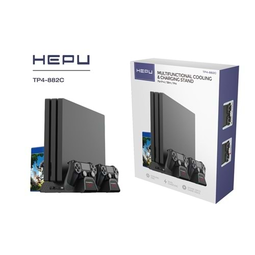 HEPU PS4 END PS5 SLİM SOĞUTUCU VE ŞARJ TP4-882C