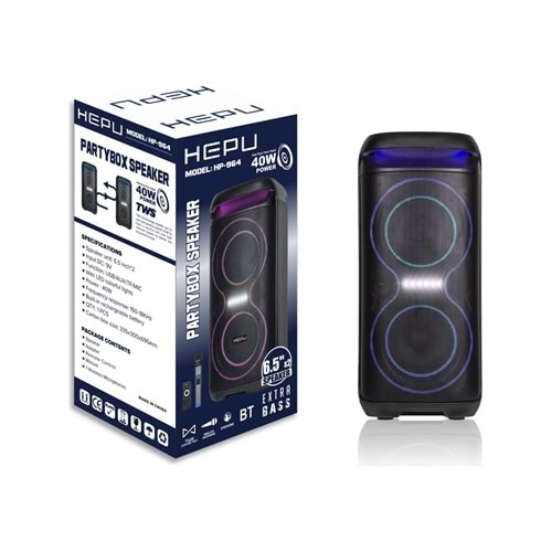 HEPU HP-964 ŞARJLI TAŞINABİLİR BLUETOOTH HOPARLÖR