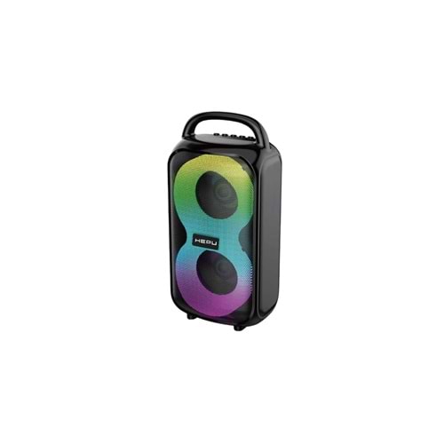 HEPU HP-983 Taşınabilir Bluetooth Hoparlör – 2×3” Hoparlör, 6W Güç, RGB Işık, TWS Destekli