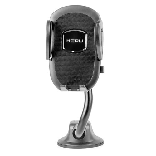HEPU HP-A03 Cam Tipi Telefon Tutucu – Uzun Esnek Boyun + Vantuz Taban + 360° Dönebilir Başlık