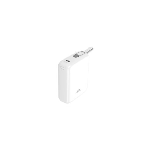 HEPU HP-A08 10.000 mAh 22.5W Hızlı Şarjlı Powerbank – Kendinden Type-C Kablolu + LED Göstergeli