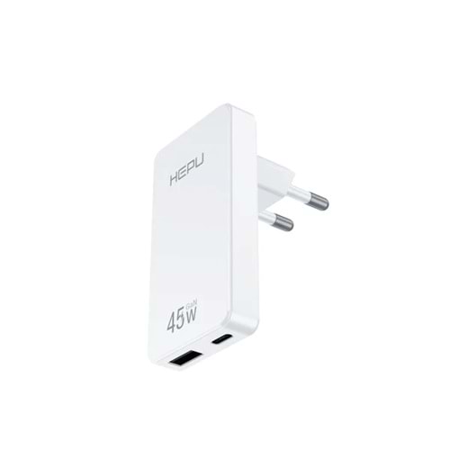HEPU HP-C35 45W GaN Hızlı Şarj Adaptörü – Type-C Kablo Dahildir