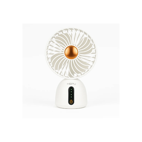 HEPU HP-F07 USB Şarjlı Sessiz Masaüstü Mini Fan – 360° Ayarlanabilir Gövde