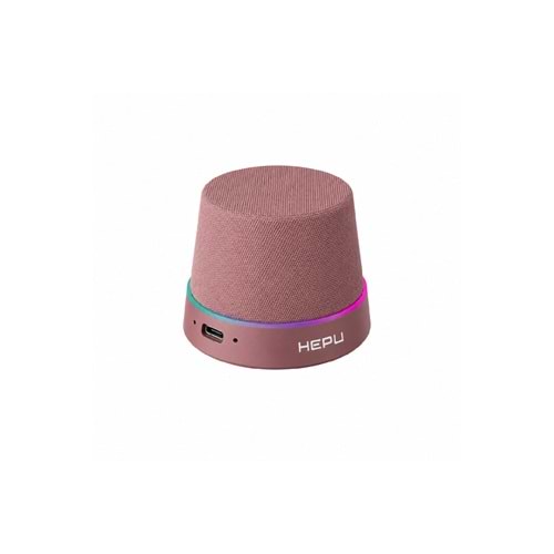 HEPU HP-MS01 Pembe&Gri Armor Manyetik Bluetooth Hoparlör – 5W Ses Çıkışı, Bluetooth 5.3, TWS Destekli