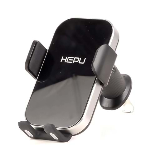 HEPU HP-W05 Kablosuz Şarjlı Araç İçi Telefon Tutucu – 15W Hızlı Şarj + Otomatik Kapanan Kollar + Cam/Torpido/Klima Montaj Aparatlı