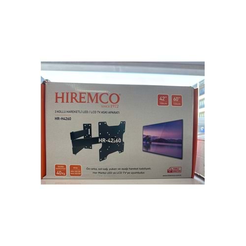 Hiremco HR-4260 42”-60” Hareketli Tv Askı Aparatı HT-4260
