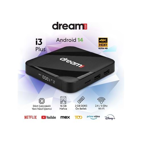 Dreamstar I3 Plus Android Tv Box | Android 14 | Ses Komut Desteği | 6k Ultra Hd