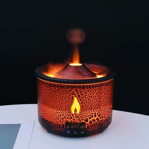 kaliteli ev dekor simülasyon çift renk alev volkan difüzör