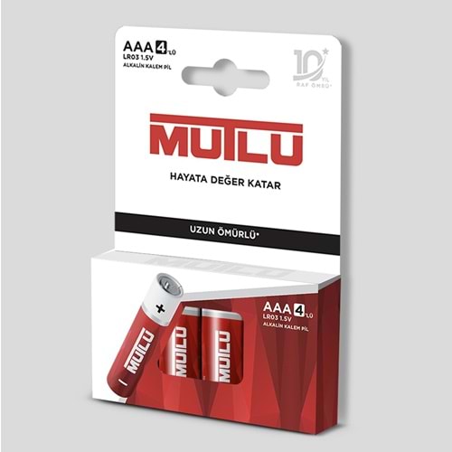 Mutlu AAA Kalem Pil 4LÜ PAKET