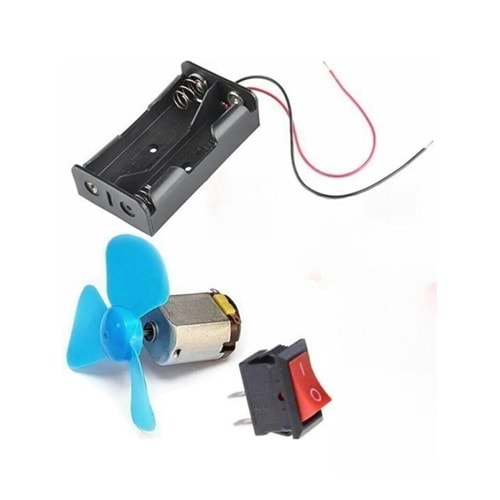 Motor Deney Seti Dc Motor Anahtar Pil Yatağı Pervane