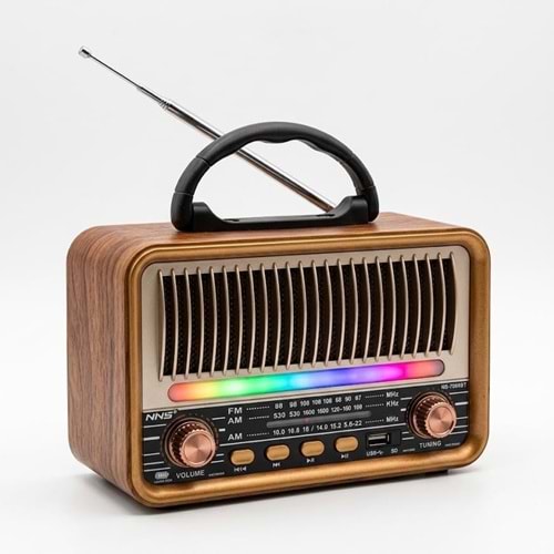 GLR NS-7069BT Nostaljik Görünümlü Bluetooth Radyo Hoparlör
