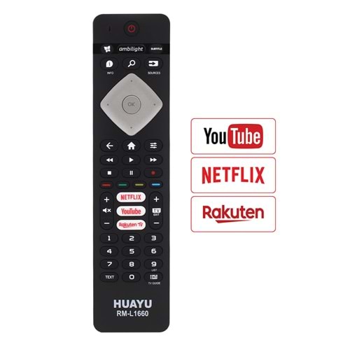 RM-L1660 PHILIPS LCD NETFLİX-YOUTUBE-RAKUTEN TUŞLU (HUAYU)