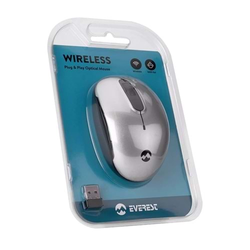 EVEREST SMW-666G WIRELESS MOUSE 1500DPI GÜMÜŞ