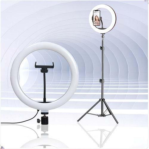 LIGHT LED SN-X14Selfie halka ışık 24W 5500K Tripod ile iphone akıllı telefon