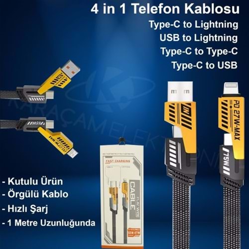 2 İN 2 Telefon Kablosu