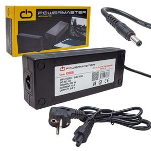 POWERMASTER PM-10166 24 VOLT - 5 AMPER - 120 WATT 5.5*2.5 UÇLU PLASTİK KASA MASAÜSTÜ ADAPTÖR