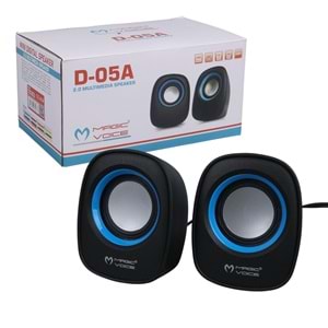 MAGICVOICE D-05A MİNİ 5 WATT 4 OHM MULTİMEDİA 1+1 USB SPEAKER - HOPARLÖR