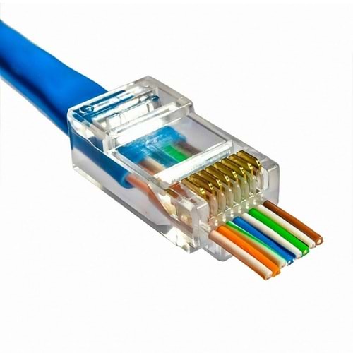 POWERMASTER PM-18439 EZ RJ45 CAT5/CAT6 AÇIK UÇLU SOKET 8P/8C ELEKTROMER (100LÜK PAKET)