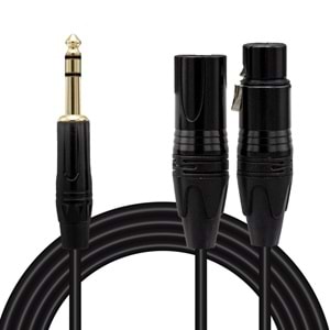 POWERMASTER LD390A CANON ERKEK DİŞİ + 6.3MM STEREO ERKEK 3 METRE KABLO