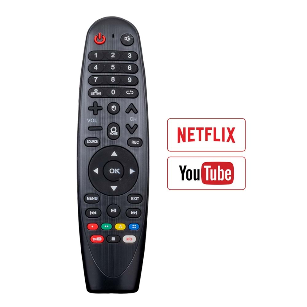 WEKO KL TELENOVA YOUTUBE-NETFLIX TUŞLU LCD-LED SES KOMUTSUZ TV KUMANDA (40225=25378) YAZISIZ