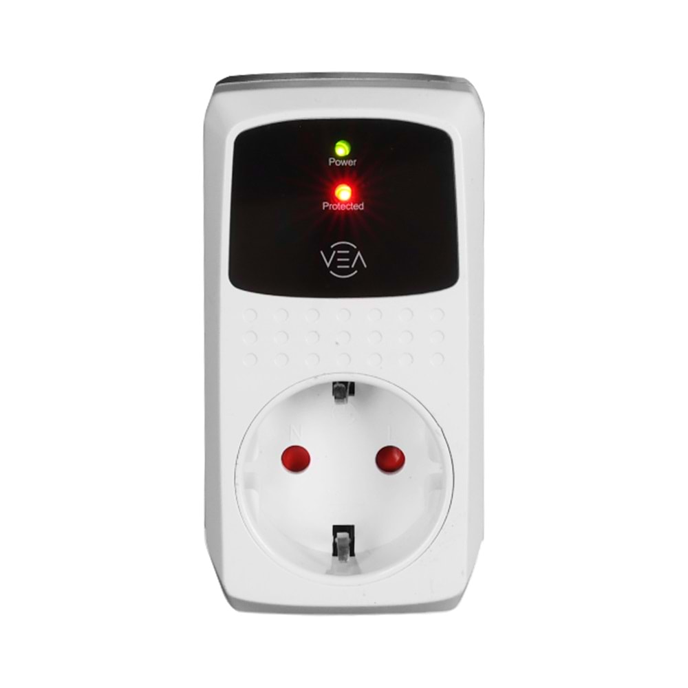 VEA VE-25532 16A 4000W TEKLİ AKIM KORUMALI PRİZ AŞIRI YÜKSEK GERİLİM