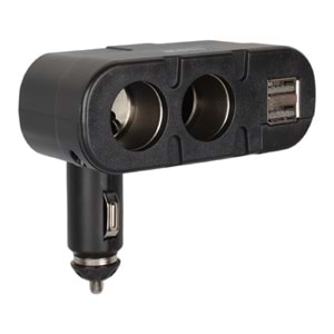 OLESSON 1652 12-24V ÇİFTLİ ÇİFT USB GİRİŞLİ 100W 2'Lİ ARAÇ ÇAKMAK ÇOKLAYICI