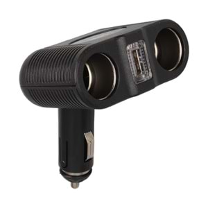 OLESSON 1646 12-24V TEK USB GİRİŞLİ 100W ÇİFTLİ ARAÇ ÇAKMAK ÇOKLAYICI