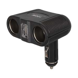 OLESSON 1646 12-24V TEK USB GİRİŞLİ 100W ÇİFTLİ ARAÇ ÇAKMAK ÇOKLAYICI
