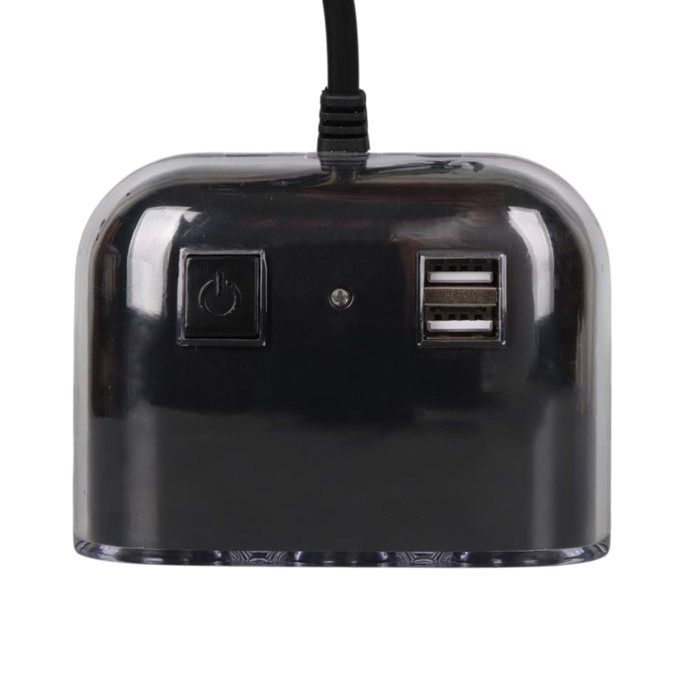 OLESSON 1505 12-24V ÇİFT USB GİRİŞLİ 120W 80CM KABLOLU 3'LÜ ARAÇ ÇAKMAK ÇOKLAYICI