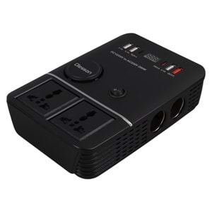 OLESSON 1661 DC 12-24V 200W OTO ARAÇ POWER İNVERTER 2X ÇAKMAK GİRİŞİ - 2X TYPE-C - 4X USB - 2X 220V ÜNİVERSAL PRİZ