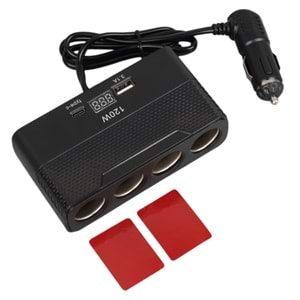 OLESSON 2014 12-24V 4'LÜ TYPE-C + USB'Lİ 120W 80 CM KABLOLU ARAÇ ÇAKMAK ÇOKLAYICI