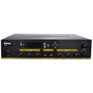 KÖNİG K-90 - 100 WATT USB/BLUETOOTH/2 BÖLGELİ 2 MİK GİRİŞ TRAFOLU ANFİ