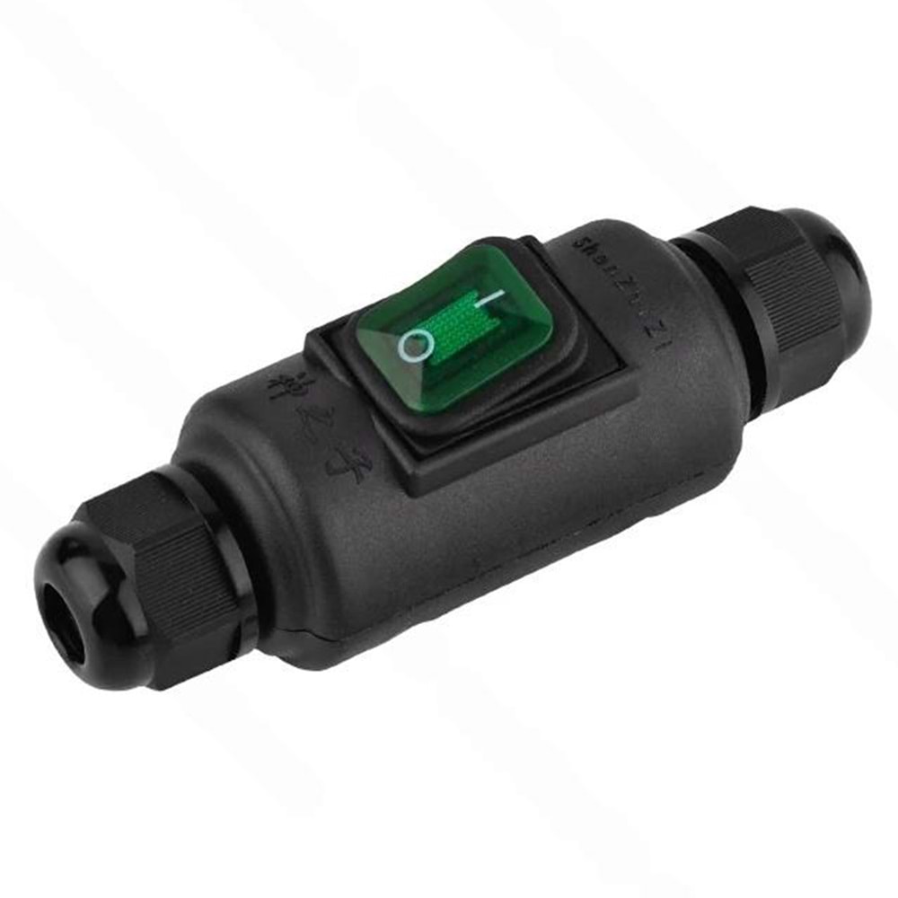 POWERMASTER PM-26935 SU GEÇİRMEZ SİYAH KABLO SWITCH 4 PİN 6A-250VAC