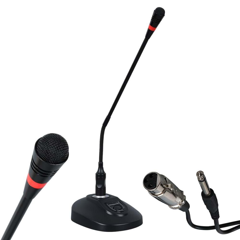 OSAWA OSW-555 KONDENSER KÜRSÜ MİKROFONU 5 METRE KABLOLU 20 OHM (BAS KONUŞ)