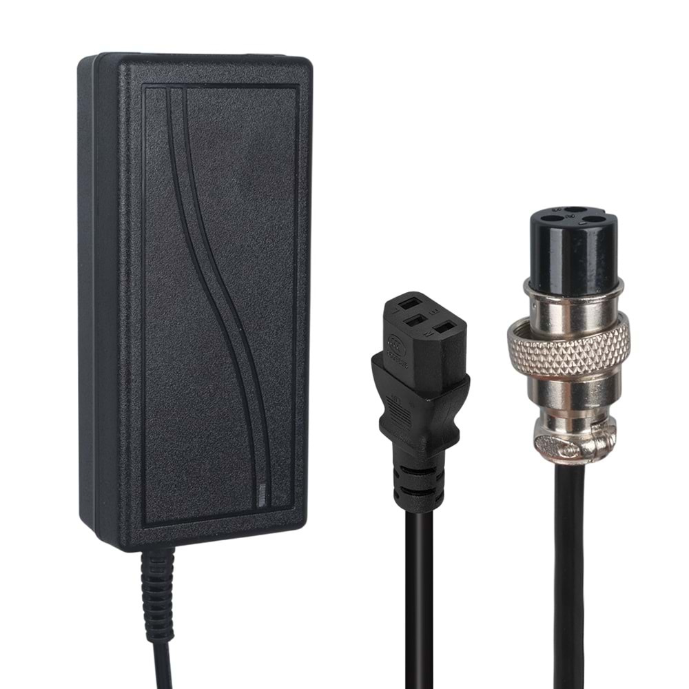 POWERMASTER AD0002 36 VOLT 2 AMPER 3 PİN SCOOTER ŞARJ ADAPTÖRÜ