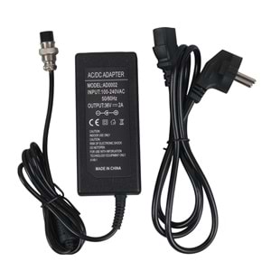 POWERMASTER AD0002 36 VOLT 2 AMPER 3 PİN SCOOTER ŞARJ ADAPTÖRÜ
