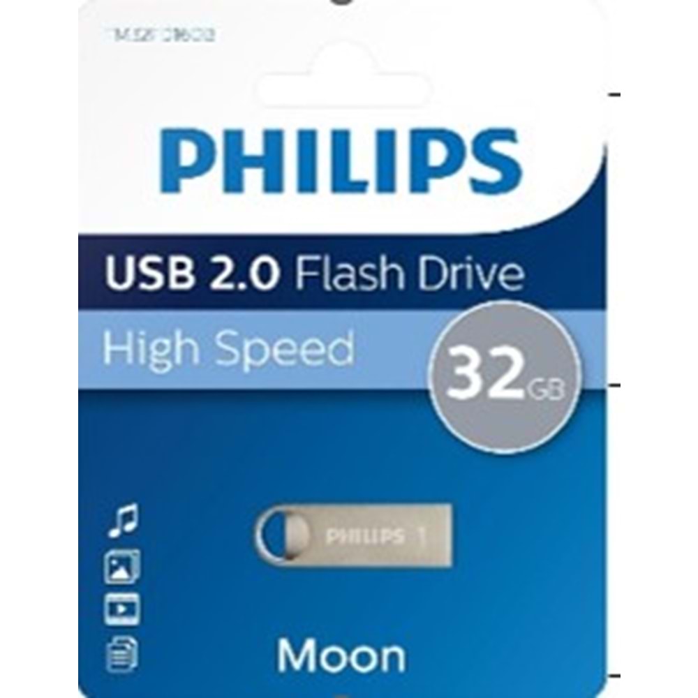 PHILIPS FM32FD160B/00 32GB MOON KLASİK GÜMÜŞ USB 2.0 FLASH BELLEK