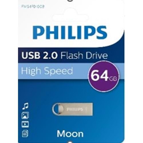 PHILIPS FM64FD160B/00 64GB MOON KLASİK GÜMÜŞ USB 2.0 FLASH BELLEK