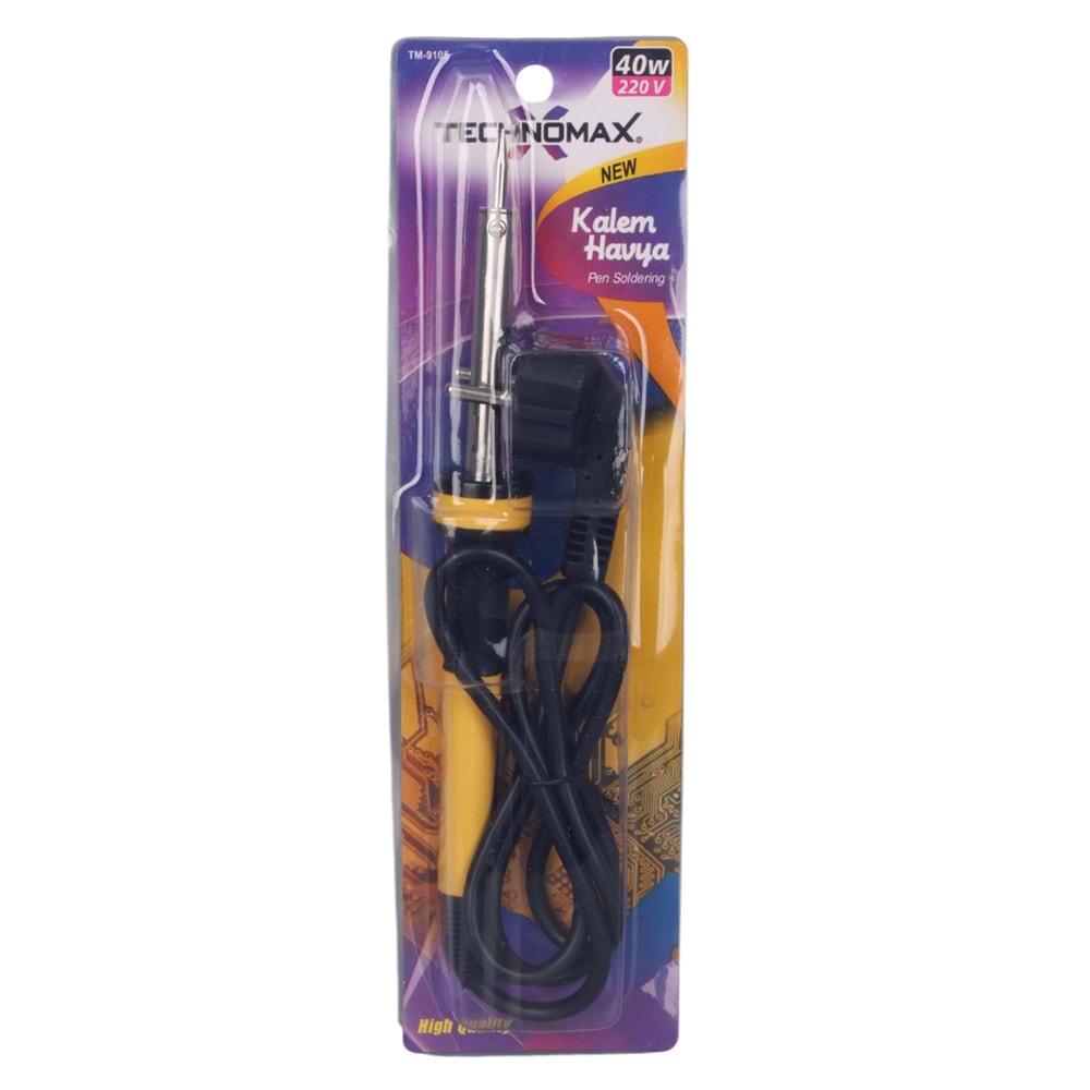 TECHNOMAX TM-9105 40 WATT KALEM HAVYA LEHİM MAKİNESİ AC220V 120CM KABLO