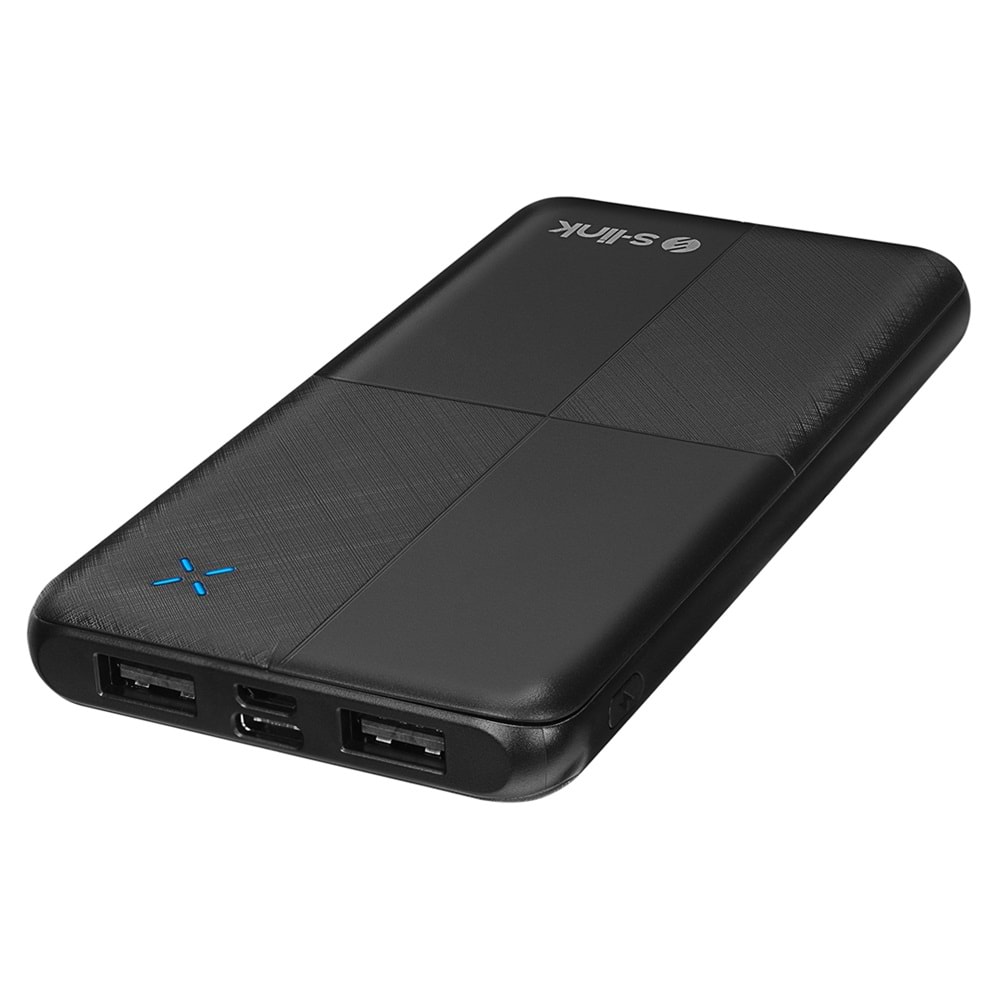 S-LINK IP-G12N 10000MAH MİCRO+USB+ TYPE-C GİRİŞ+ÇIKIŞ SİYAH TAŞINABİLİR PİL ŞARJ CİHAZI POWERBANK