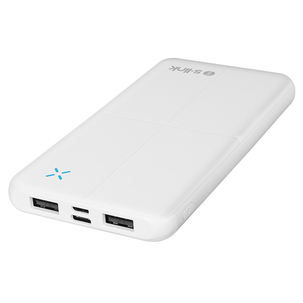 S-LINK IP-G12N 10000MAH MİCRO+USB+ TYPE-C GİRİŞ+ÇIKIŞ BEYAZ TAŞINABİLİR PİL ŞARJ CİHAZI POWERBANK