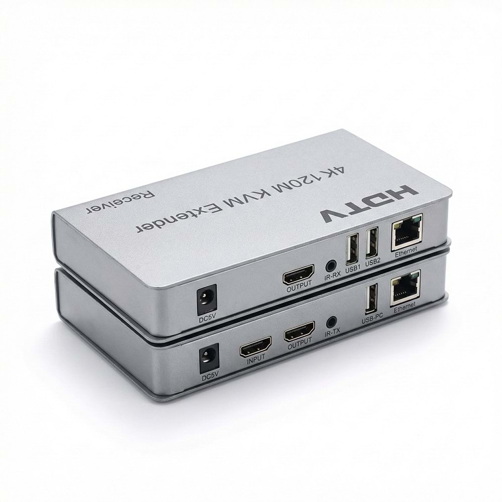ENKADO EKD-HE120KVM 4K 120 METRE CAT6 CAT7 HDMI USB KVM EXTENDER