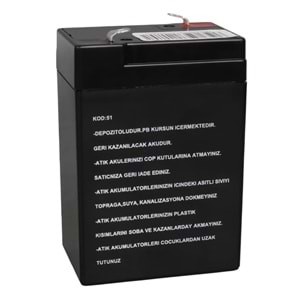 ORBUS 6 VOLT 4 AMPER AKÜ (70 X 48 X 101 MM)