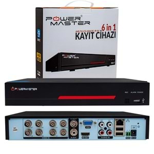 POWERMASTER PM-4407 8 KANAL 6IN1 5 MP DESTEKLİ DVR KAYIT CİHAZI (H265)