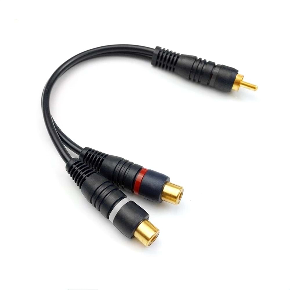 POWERMASTER PM-529 1 ERKEK 2 DİŞİ SİYAH 25 CM ANFİ Y KABLO