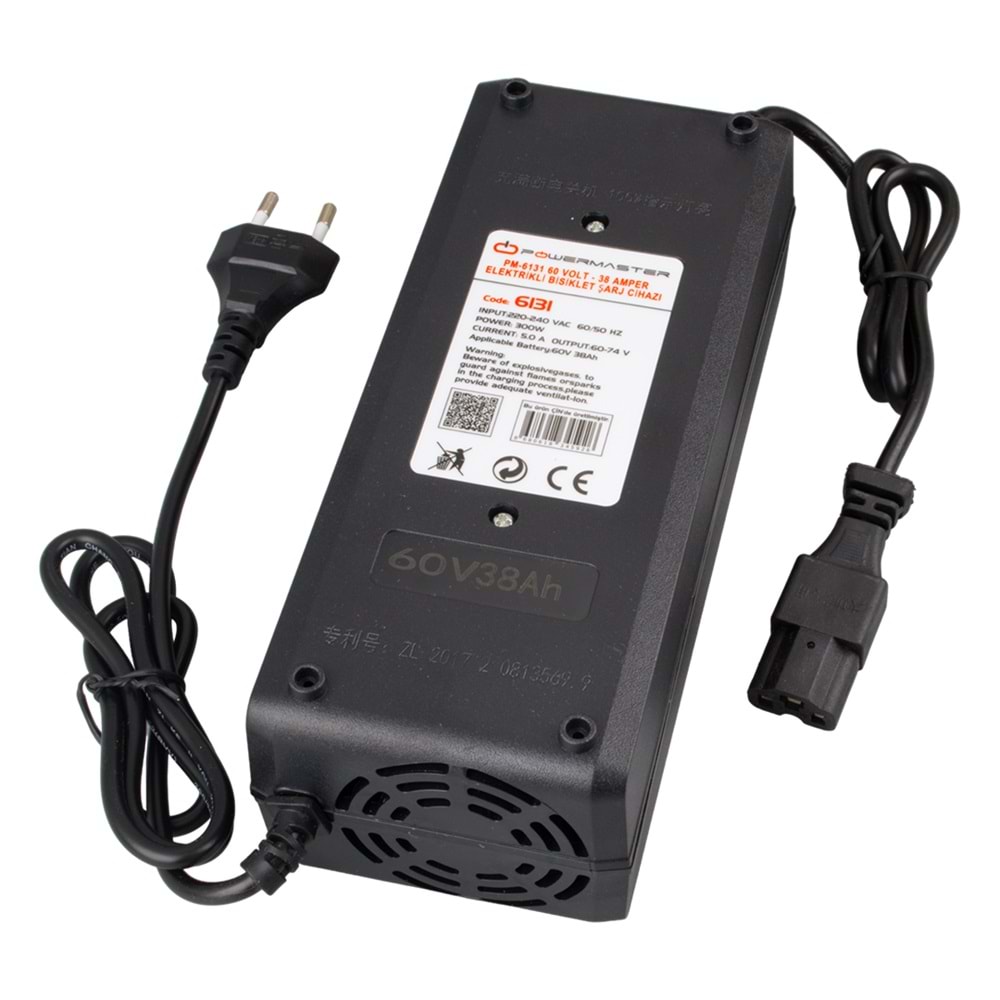 POWERMASTER PM-6131 60 VOLT - 38 AMPER ELEKTRİKLİ BİSİKLET ŞARJ CİHAZI